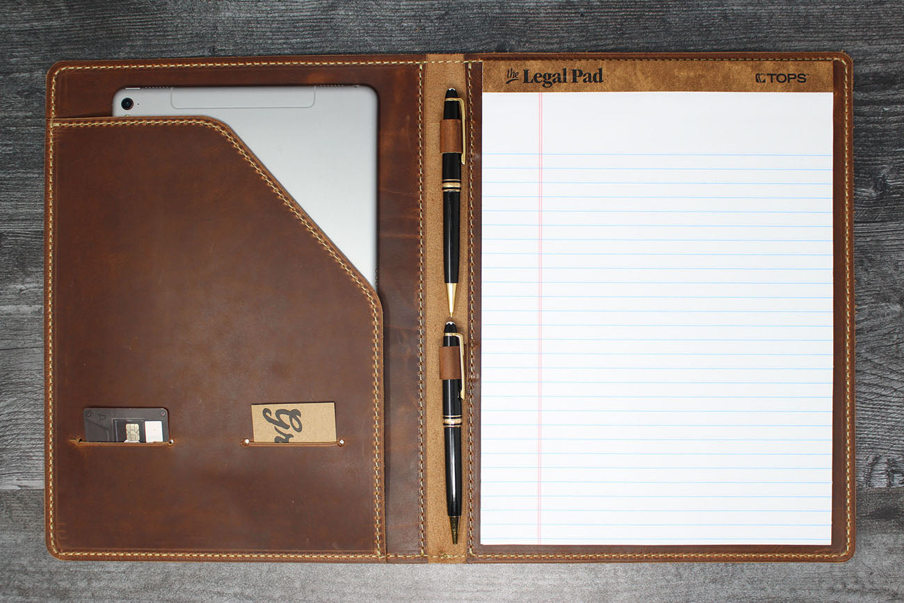PERSONALIZED LEATHER LEGAL PAD HOLDER