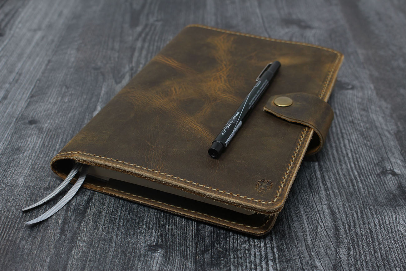 Leuchtturm1917 / A5 Bullet Journal Leather Cover - GROWLEY LEATHER CO.