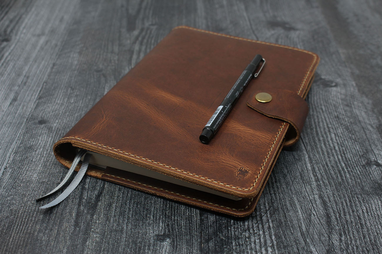 Leather Leuchtturm1917 A5 Notebook Cover - Heritage Brown