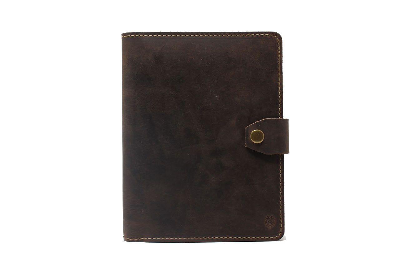 Leather Journal Cover for Leuchtturm1917 A5 Notebook - Dark Brown